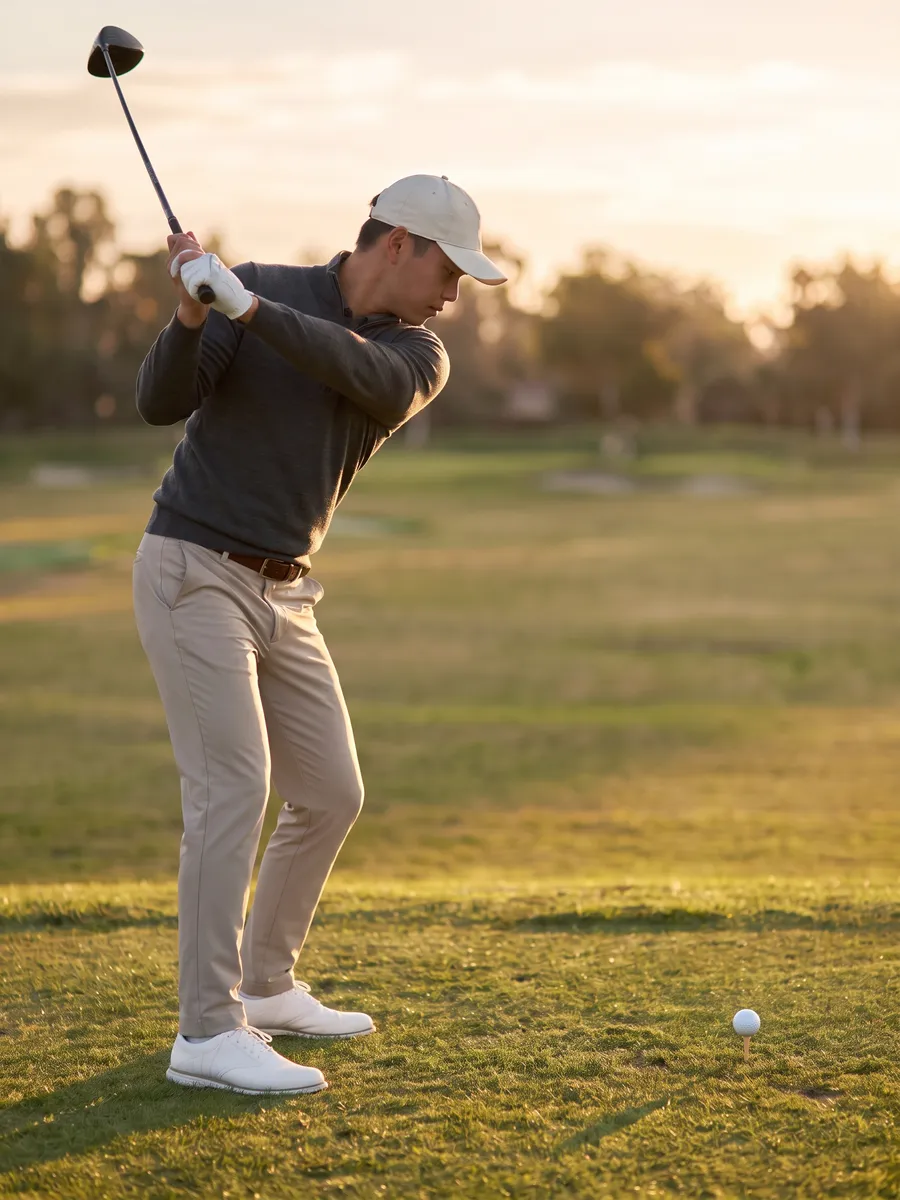 Our golfer at P5, Downswing.